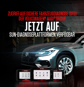 Zugriff auf sichere Fahrzeugdiagnose (SFD) der Volkswagen® Audi® Group jetzt auf SUN-Diagnoseplattformen verfügbar
